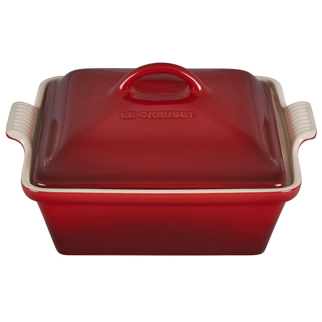 Le Creuset 2.5 qt (9-Inch) Stoneware Heritage Covered Square Casserole - J.L. Hufford