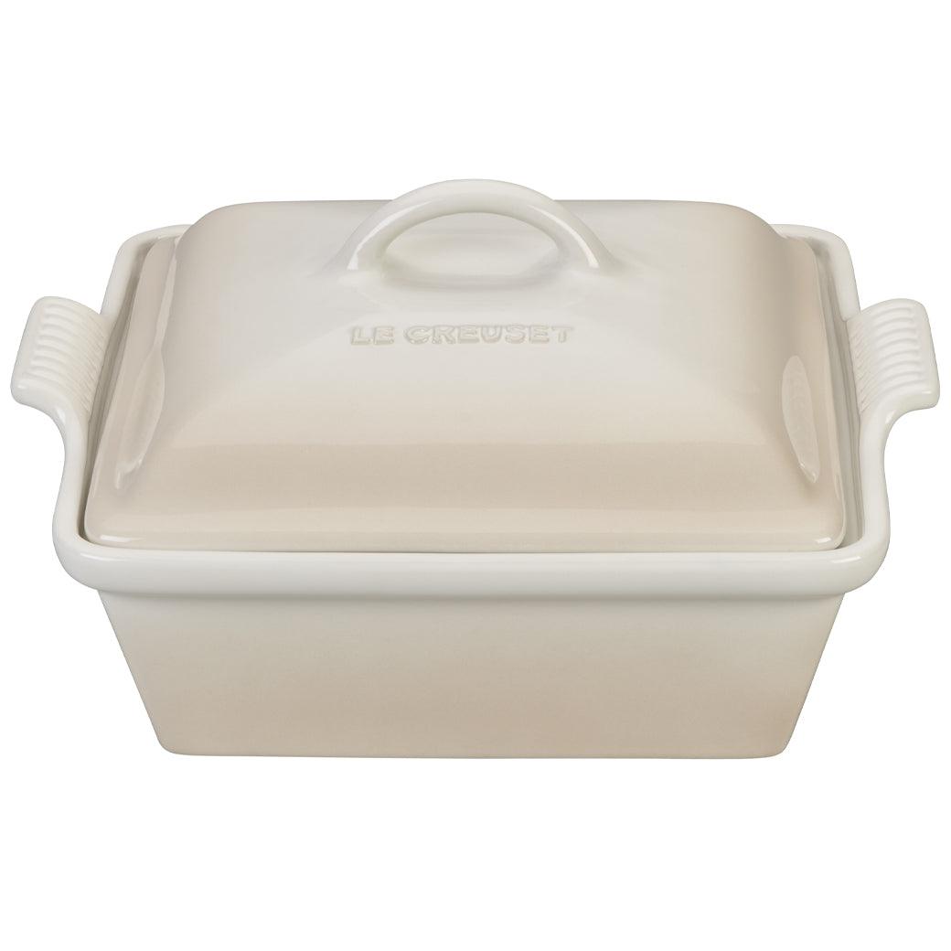 Le Creuset 2.5 qt (9-Inch) Stoneware Heritage Covered Square Casserole - J.L. Hufford