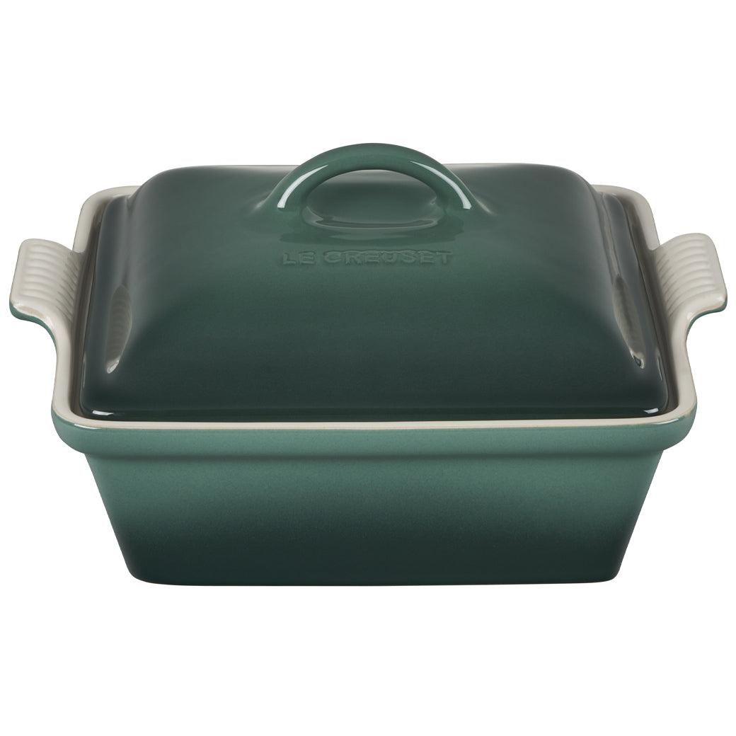 Le Creuset 2.5 qt (9-Inch) Stoneware Heritage Covered Square Casserole - J.L. Hufford