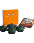 Le Creuset Set of 4 Cocottes w/ Mini-Cocotte Cookbook - J.L. Hufford