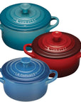 Le Creuset Set of 4 Cocottes w/ Mini-Cocotte Cookbook - J.L. Hufford