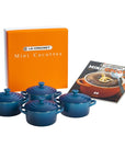 Le Creuset Set of 4 Cocottes w/ Mini-Cocotte Cookbook - J.L. Hufford