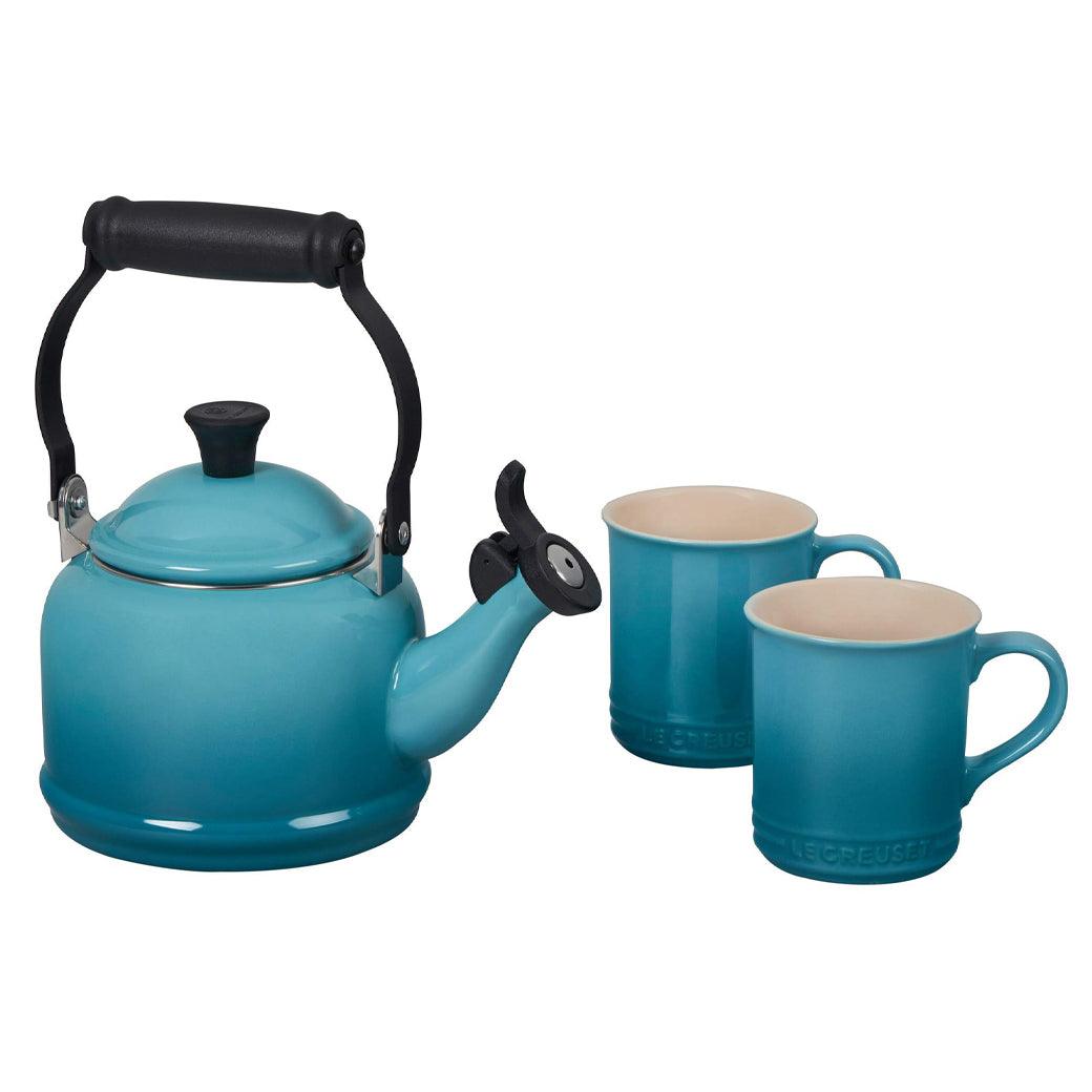 Le Creuset Demi Kettle & 2 Stoneware Mug Set - J.L. Hufford