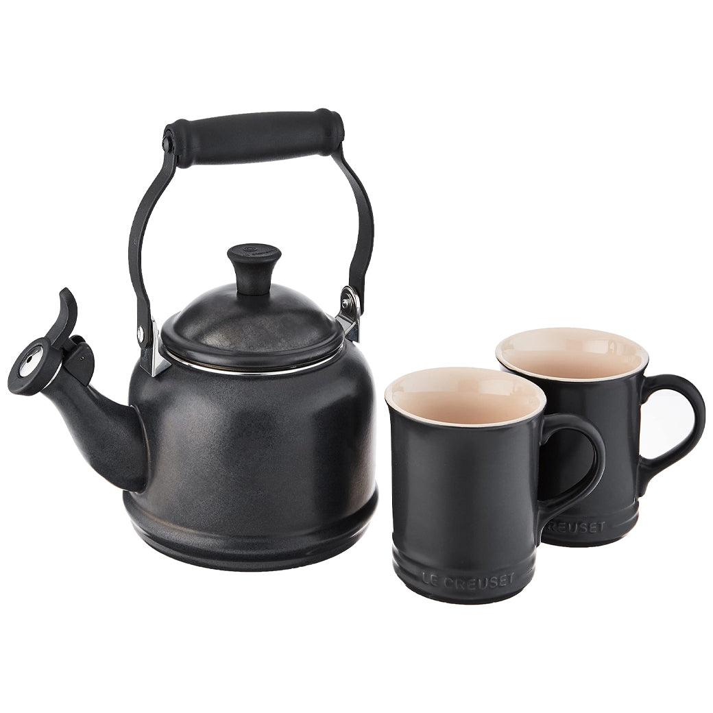 Le Creuset Demi Kettle & 2 Stoneware Mug Set - J.L. Hufford