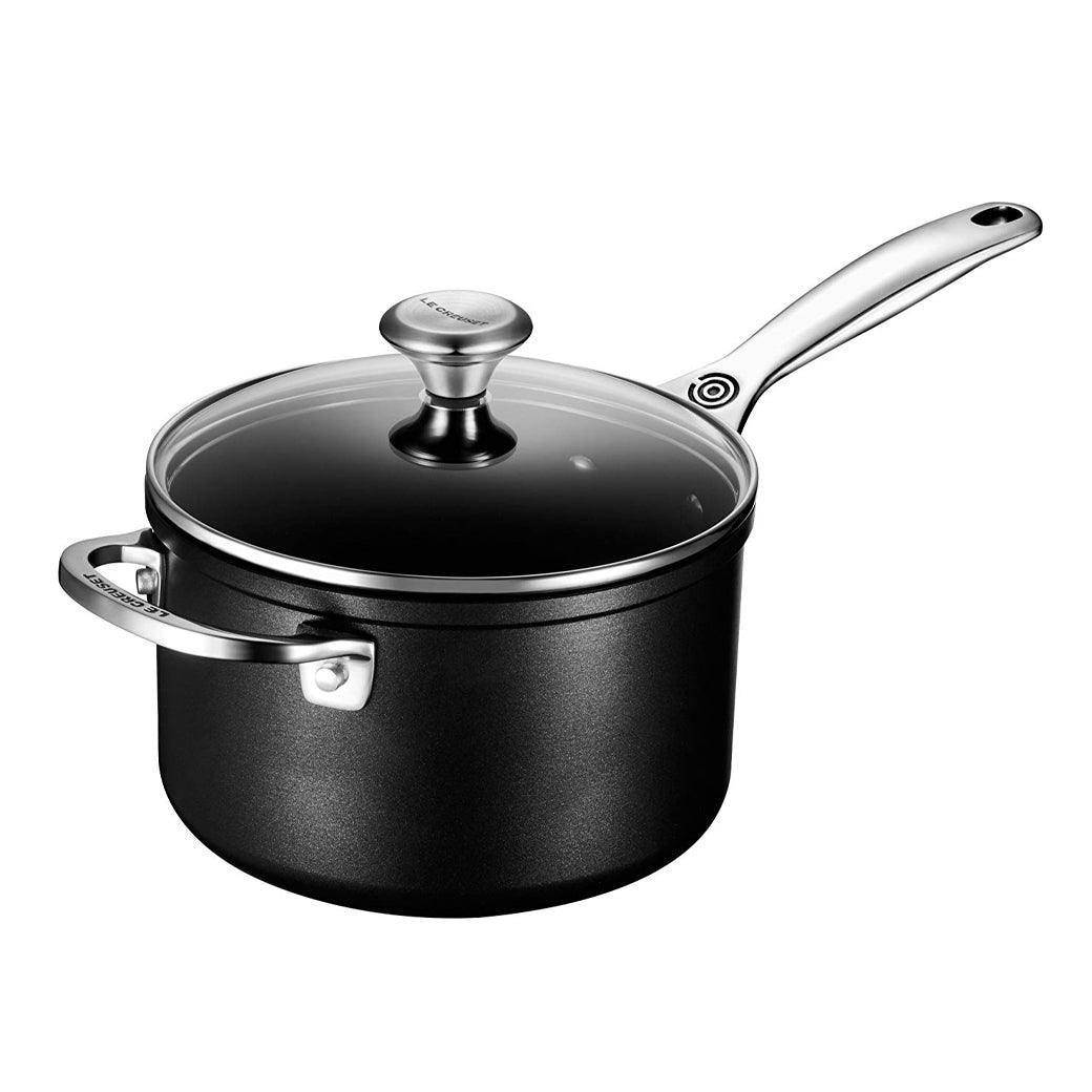 Le Creuset Toughened Nonstick PRO 3 qt. Saucepan with Glass Lid - J.L. Hufford