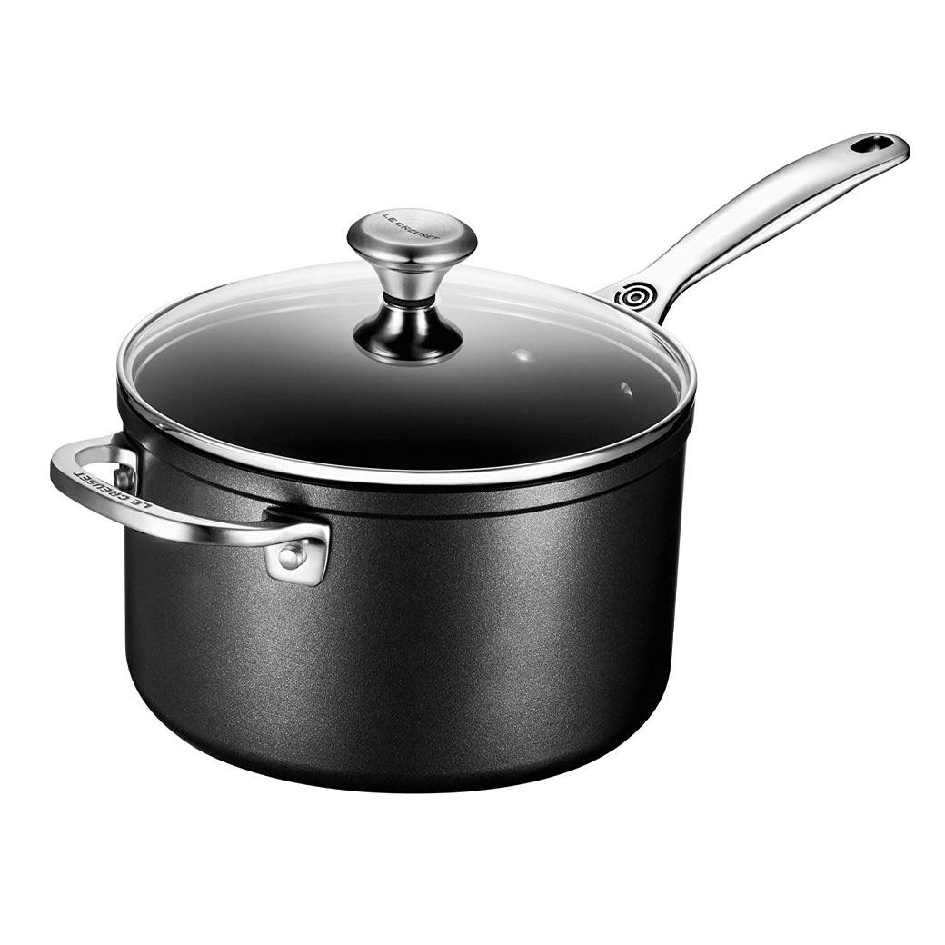 Le Creuset Toughened Nonstick PRO 4 qt. Saucepan with Glass Lid - J.L. Hufford