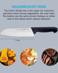 Messermeister Pro Series Kullens Santoku Knife, 7"