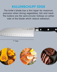 Messermeister Meridian Elite Kullenschliff Santoku Knife, 7"