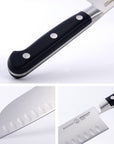 Messermeister Meridian Elite Kullenschliff Santoku Knife, 7"