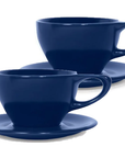 notNeutral Lino 12oz Porcelain Latte Cups with Saucers