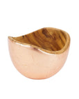 Rico & Plato Adagio Teak Bowl with Copper Leaf Exterior