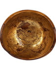 Adagio Teak Bowl  with Distressed Copper Leaf Exterior