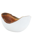 Rico & Plato Adagio Teak Bowl with White Exterior