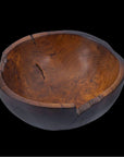 Rico & Plato Appolo Teak Bowl, Black Burned Exterior Finish