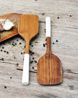 Bistro Teak Spatula with White Handles