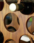 Rico & Plato Circular Teak Countertop Wine Rack