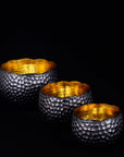 Copper Bowls - Black Accent (Set of 3)