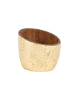 Costes Gold Leaf Teak Egg Cup (Set of 2)