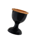 Dante Teak Egg Cups with Black Exterior (Set of 2)