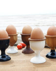 Dante Teak Egg Cups with Black Exterior (Set of 2)