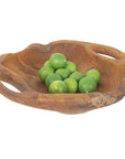 Dora Teak Serving Bowl with Integral Handles