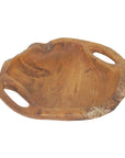 Dora Teak Serving Bowl with Integral Handles