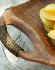 Dora Teak Serving Bowl with Rope Handles