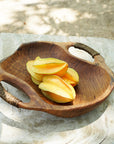 Dora Teak Serving Bowl with Rope Handles