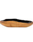 Dorito Medium Teak Bowl with Black Interior