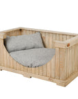 Rico & Plato Fangio Wooden Pet Bed with Cushion