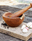 Rico & Plato Ibu Teak Mortar & Pestle