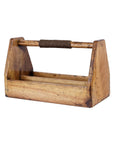 Large Pine Wood Barbecue Grill Accessory Caddy