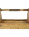 Large Teak Wood Barbecue Grill Accessory Caddy