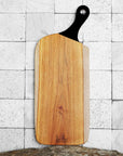 Rico & Plato Laurus Teak Cutting Board/Serving Platter with Black Handle