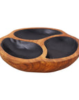 Manouche Teak Bowl with Black Interior