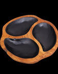 Manouche Teak Bowl with Black Interior