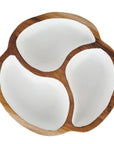 Manouche Teak Bowl with White Interior