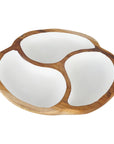 Manouche Teak Bowl with White Interior