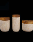 Nimes Glossy Marble Pots (Set of 3)