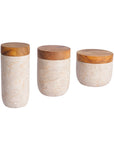 Nimes Glossy Marble Pots (Set of 3)