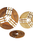 Palma Teak Trivet Set of 3