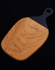 Pepper Teak Cutting Board/Serving Pepper with Black Handle