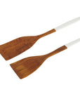 Resto Teak Spatula with White Handle