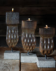 Romeo Wooden Candle Holder (Set of 3)