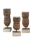 Romeo Wooden Candle Holder (Set of 3)