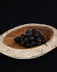 Toscana Teak Bowl, Whitewashed