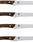 Shun Shun Shima Natural 4pc. Steak Knife Set: Four, 5″ steak knives in a boxed set. - J. L. Hufford