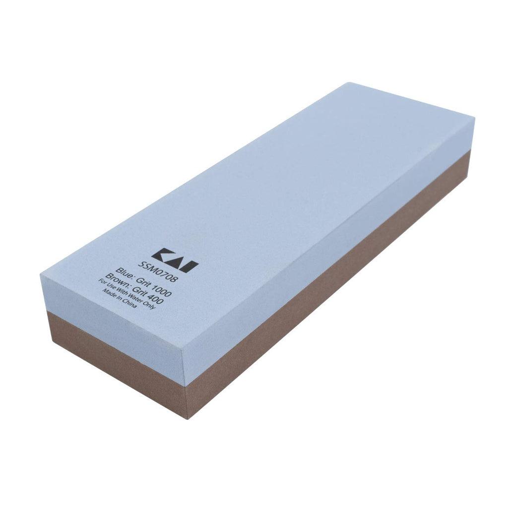 Shun Combination Whetstone w/ Rubber Base: 400/1000 Grit - J. L. Hufford