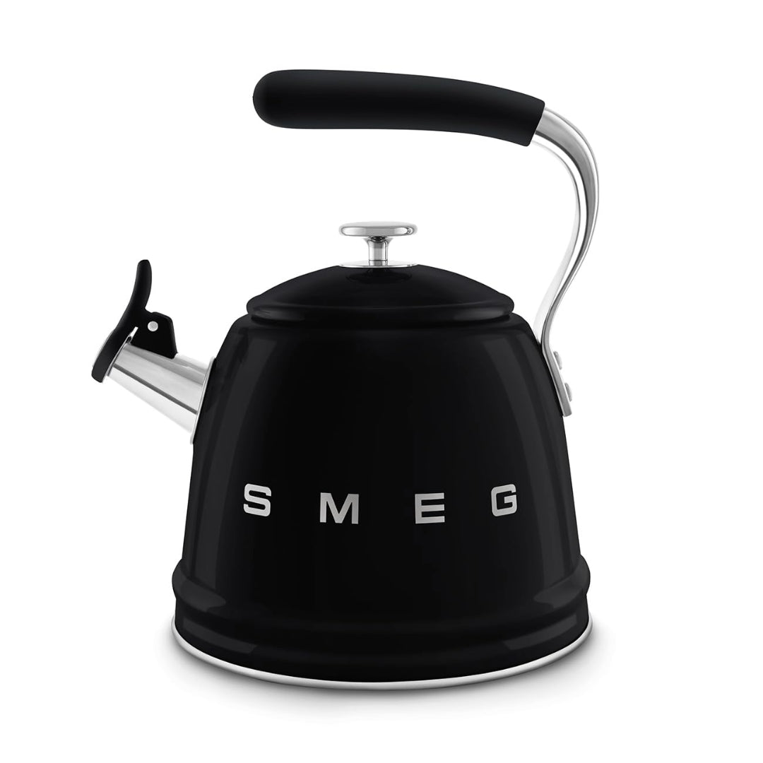 Black SMEG Whistling Kettle