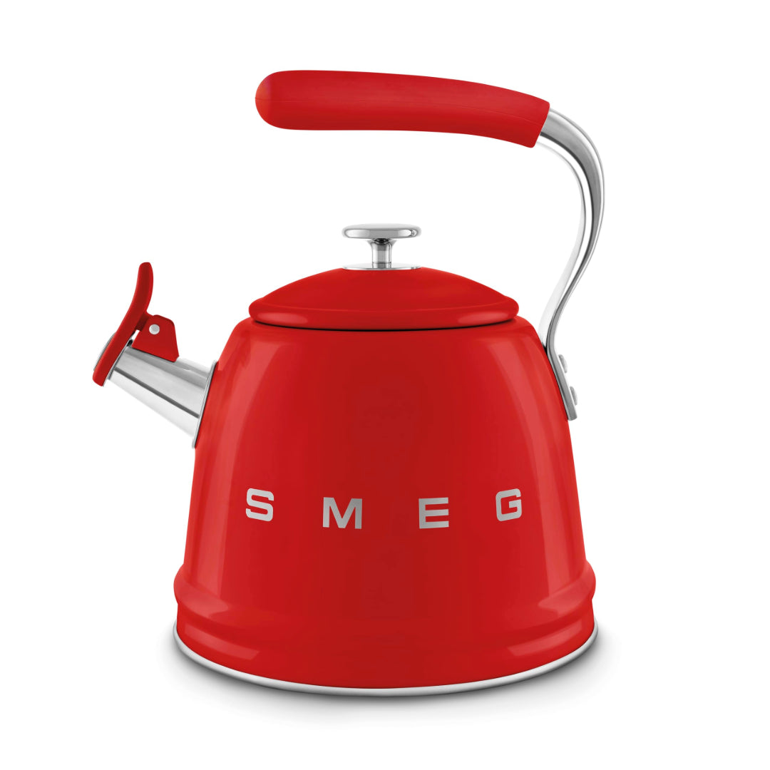 Red SMEG Whistling Kettle